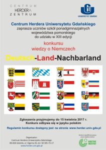 plakat do konkursu wiedzy o Niemczech